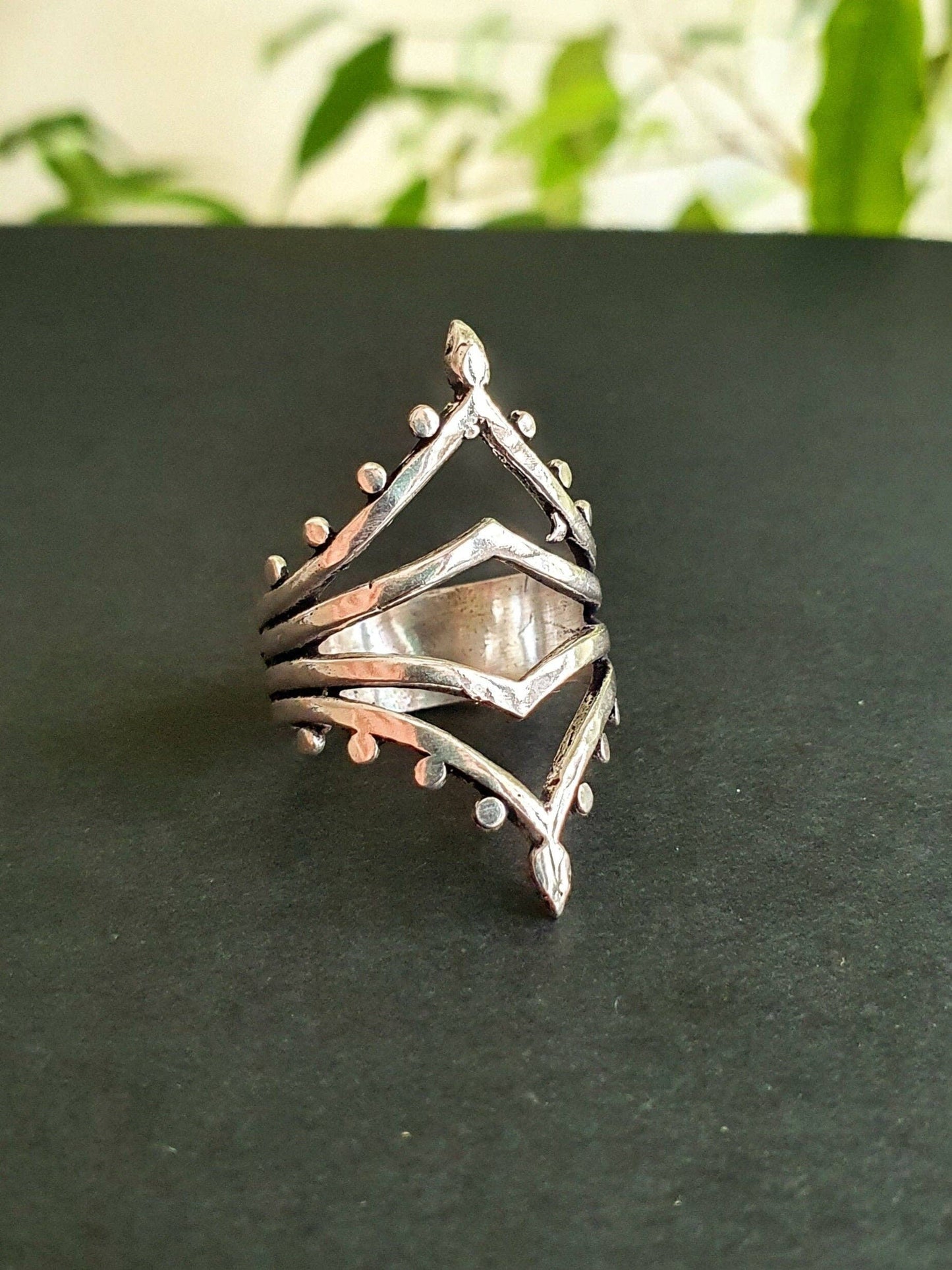 Ethnic Silver Ring, Non Tarish Silver Women's Ring, Boho Style, Bohemian Living Jewellery
